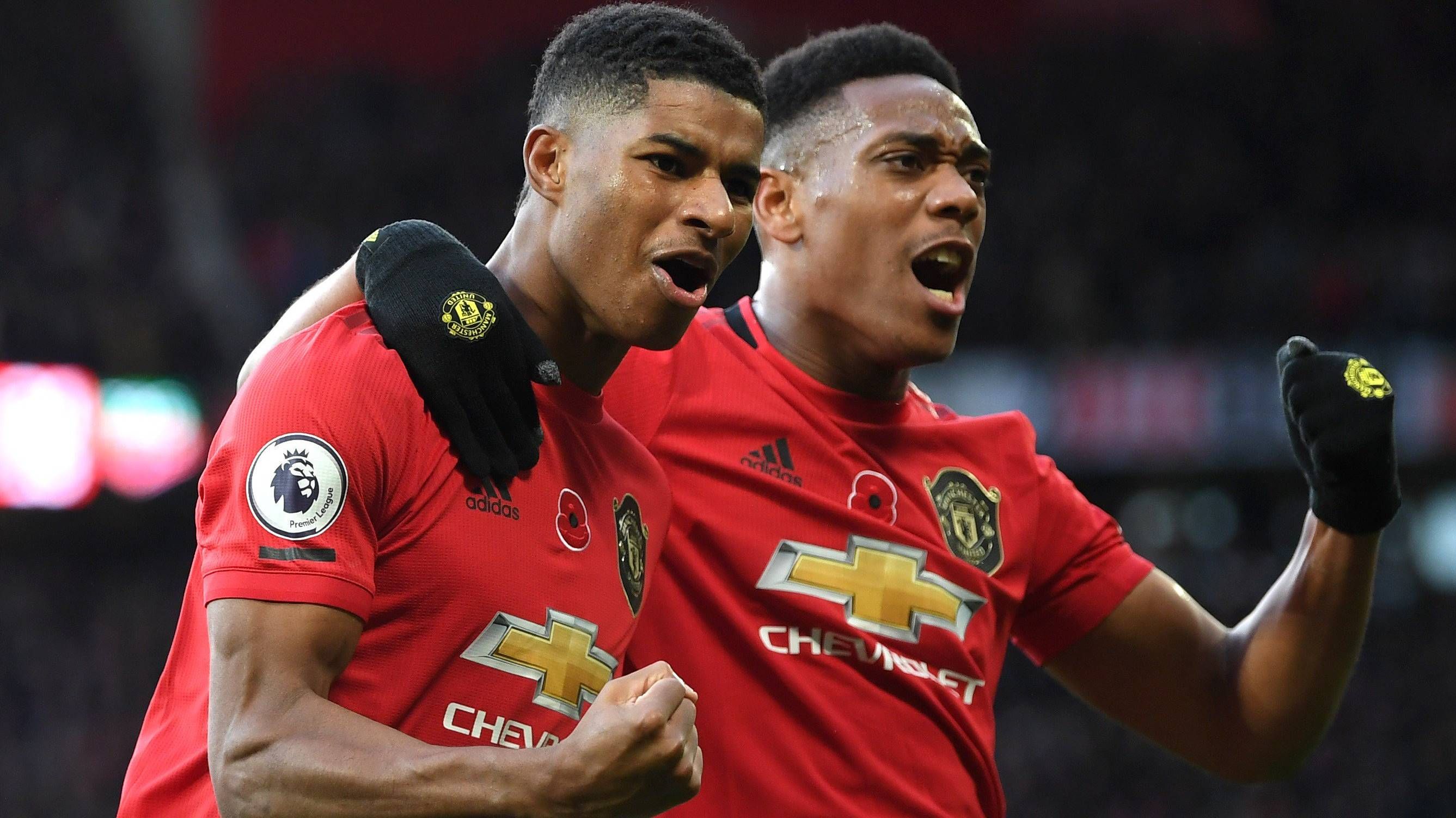 Marcus Rashford Anthony Martial Manchester United Brighton EPL 2019/2020