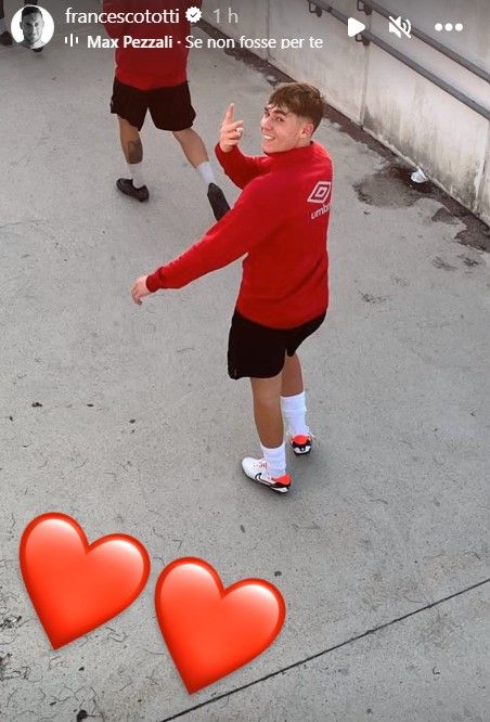 Cristian Totti Rayo Vallecano Instagram Story Francesco Totti
