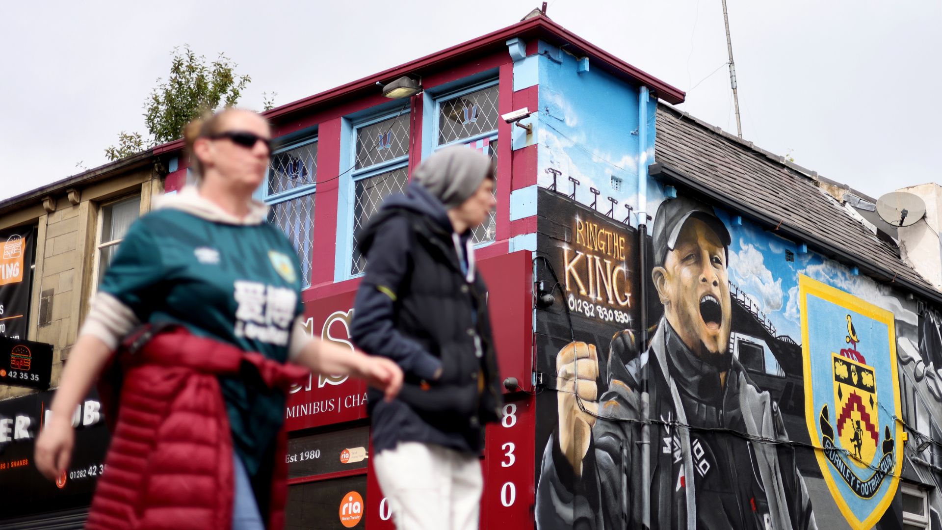 Burnley fans Vincent Kompany mural