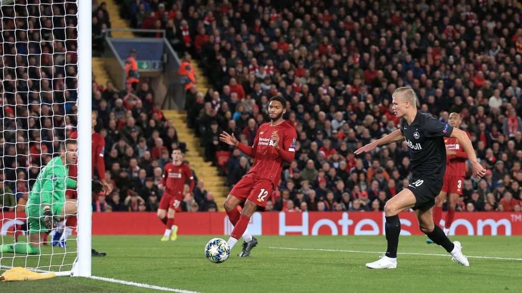 Erling Braut Haaland Liverpool vs RB Salzburg UEFA Champions League