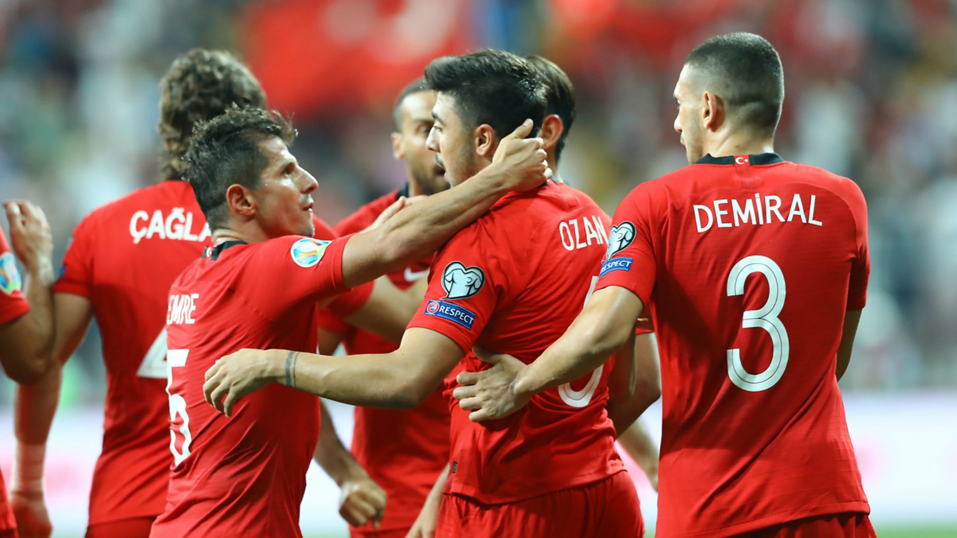 Ozan Tufan Turkey goal celebration vs Andorra 09072019