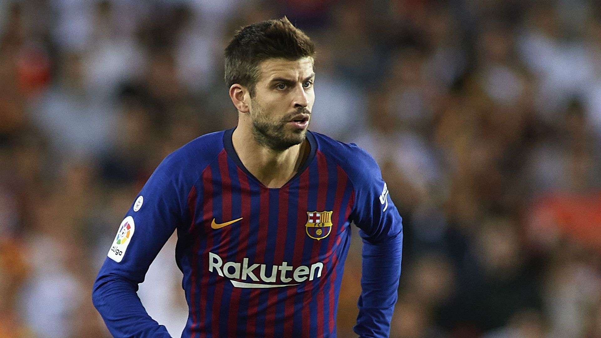 Gerard Pique Barcelona Valencia La Liga 07102018