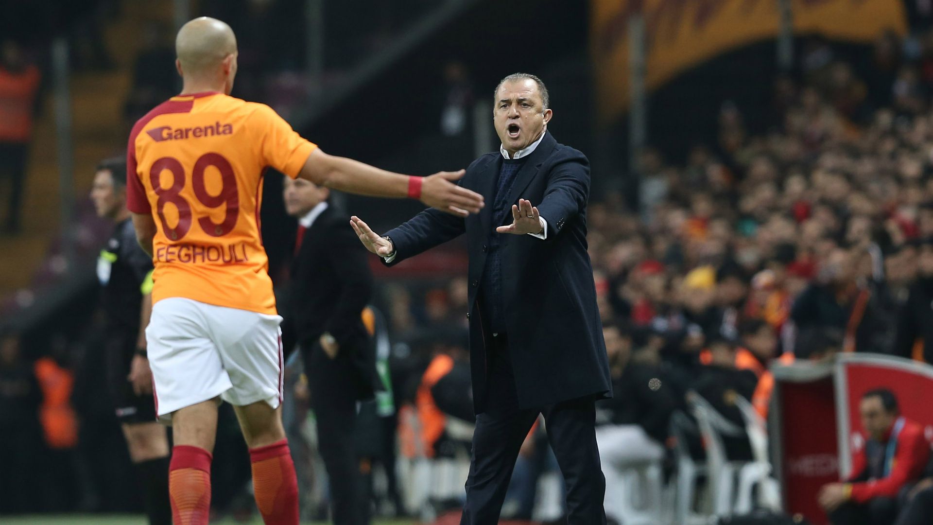 Fatih Terim Sofiane Feghouli Galatasaray Goztepe 12242017