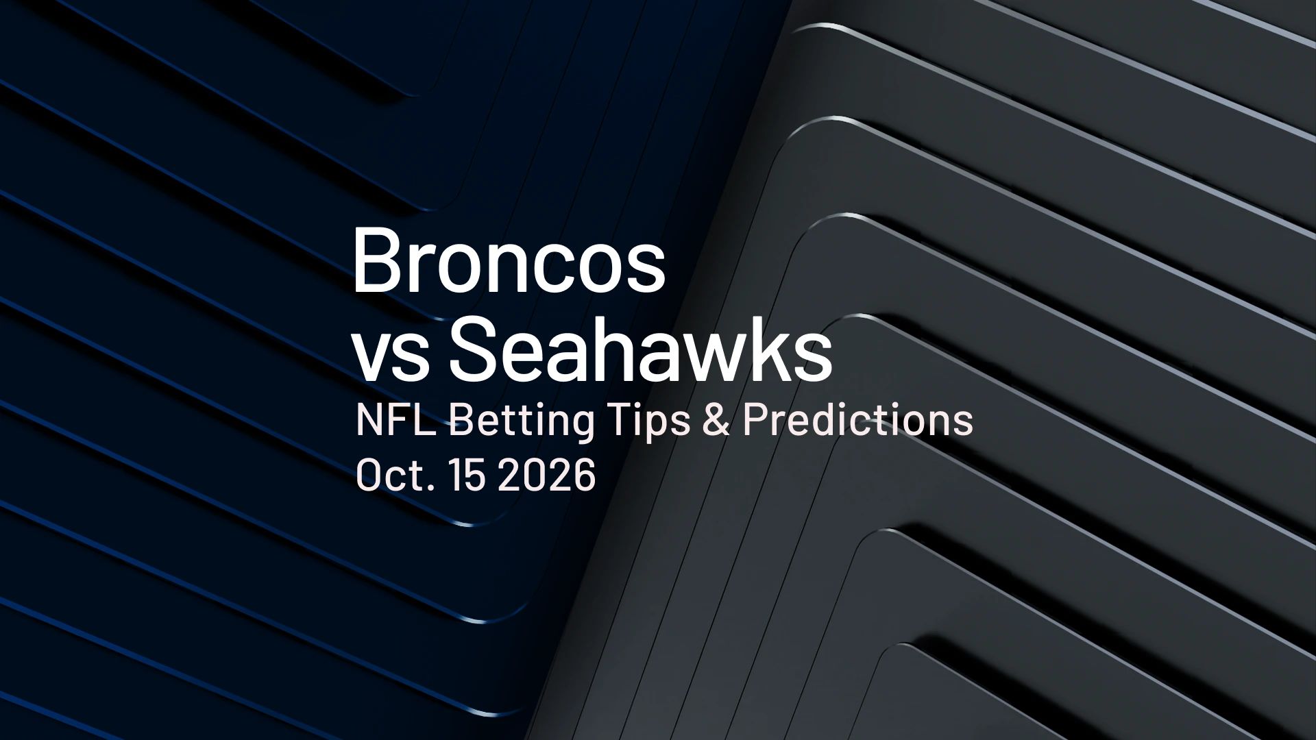 Broncos vs Seahawks predictions - week 6