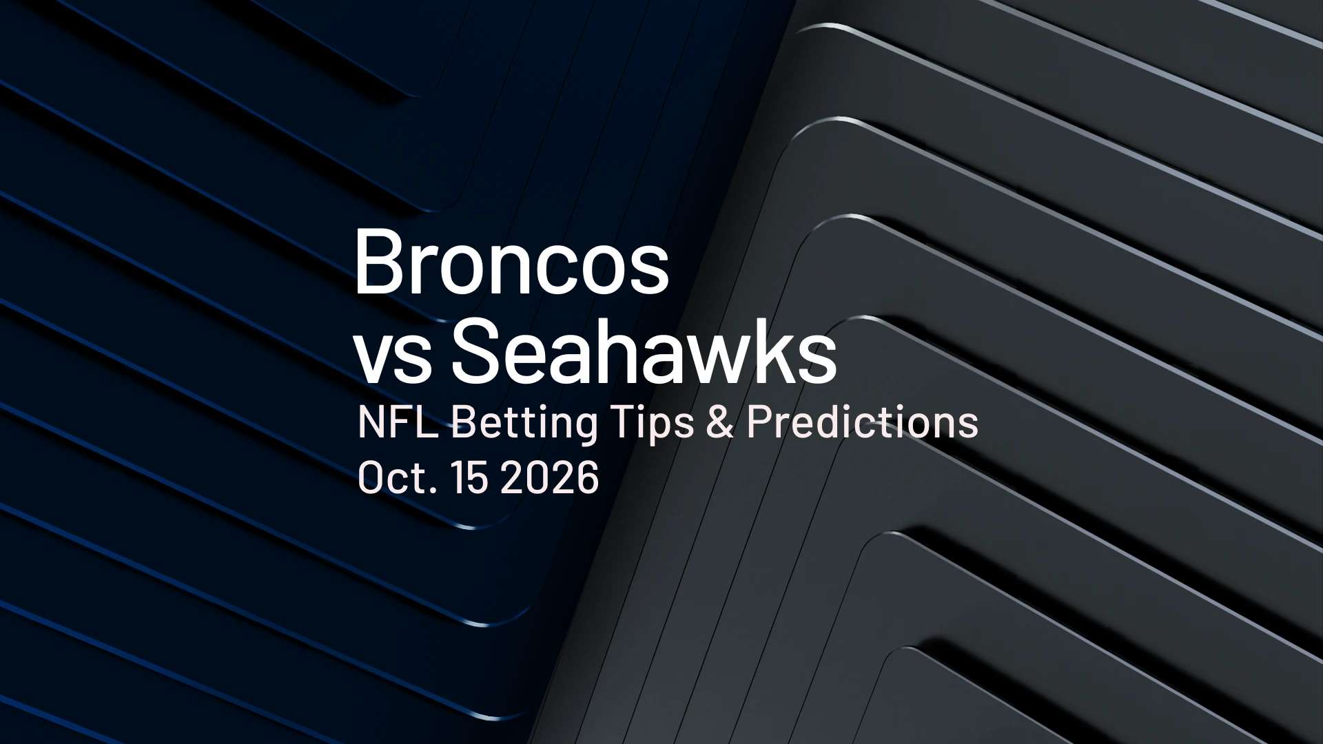 Broncos vs Seahawks predictions - week 6