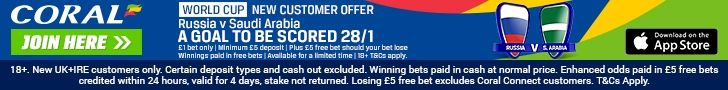 Coral offer Russia v Saudi Arabia footer