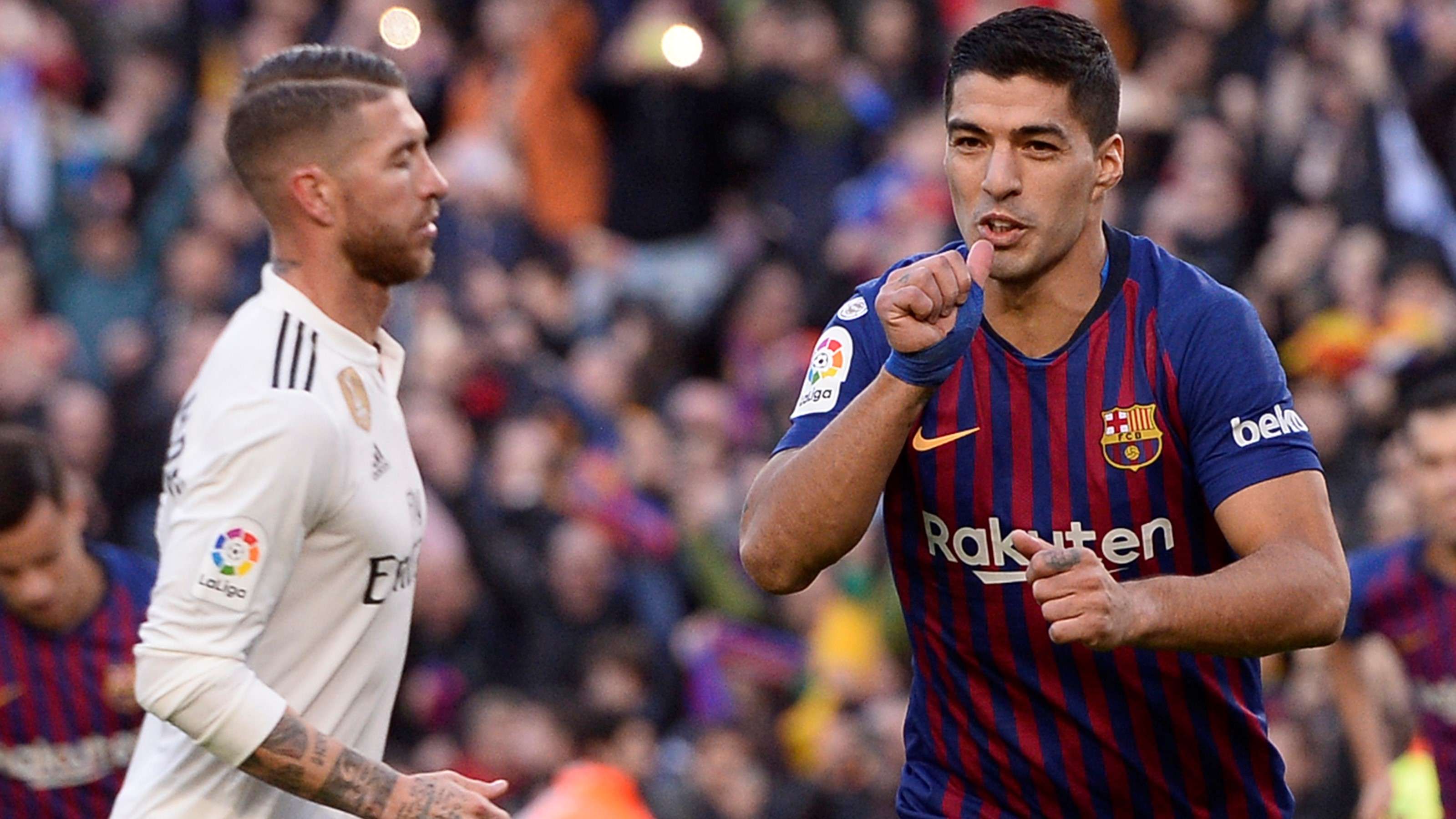 Luis Suarez Sergio Ramos Barcelona Real Madrid LaLiga 28102018