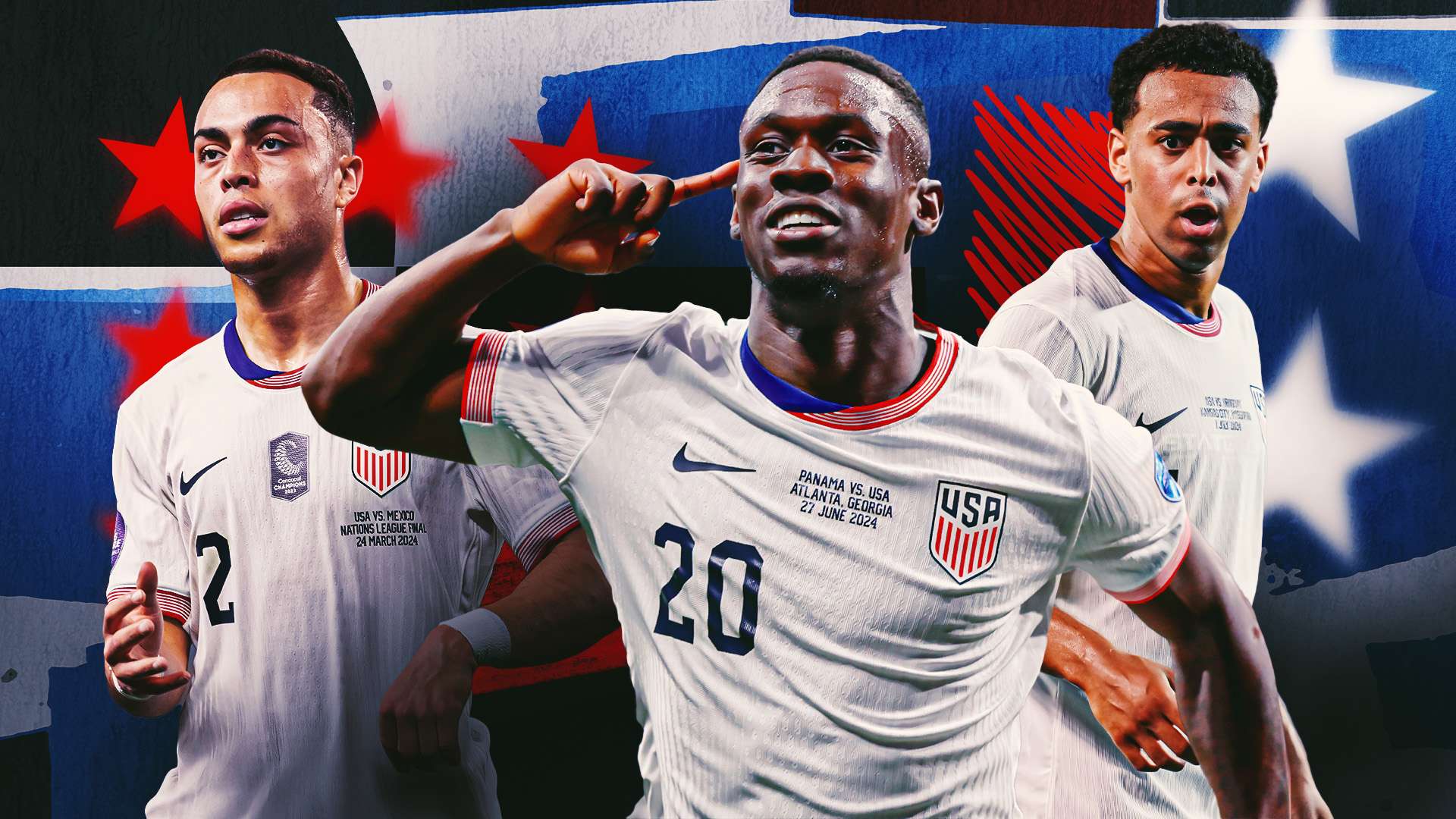 Tyler Adams, Folarin Balogun, Sergino Dest USMNT