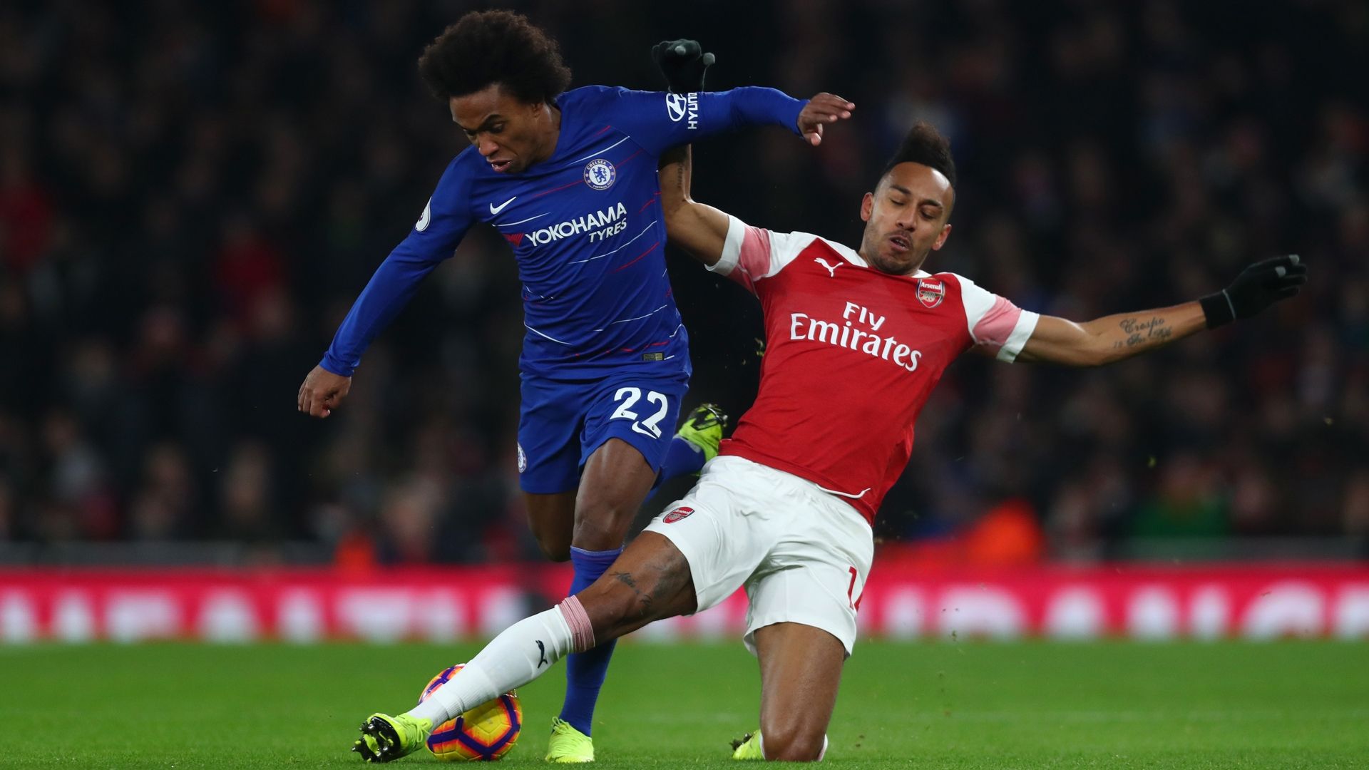 Willian Aubameyang Arsenal Chelsea 19012019