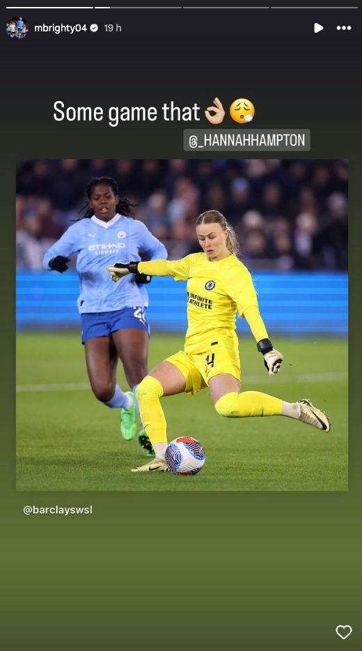 Millie Bright praises Hannah Hampton Chelsea 2023-24