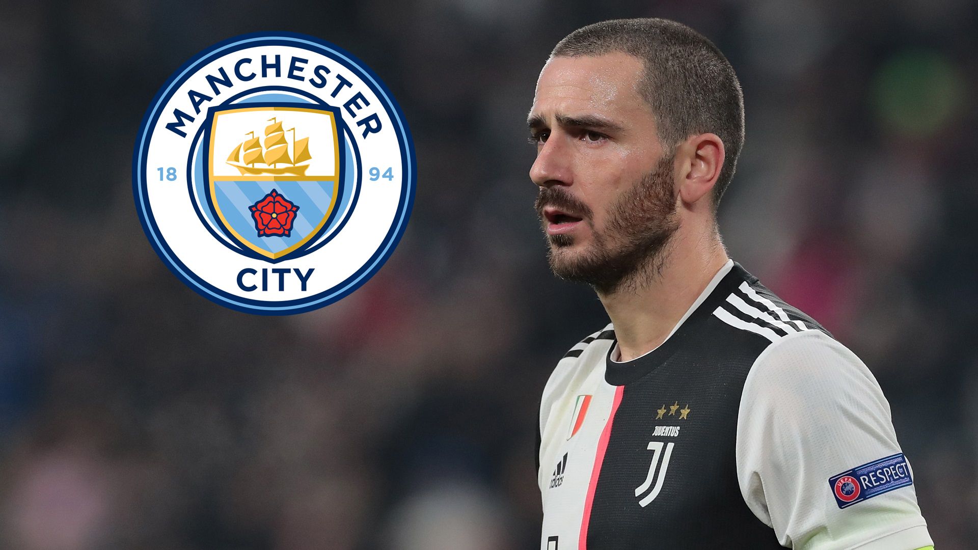 Leonardo Bonucci, Juventus, Man City badge