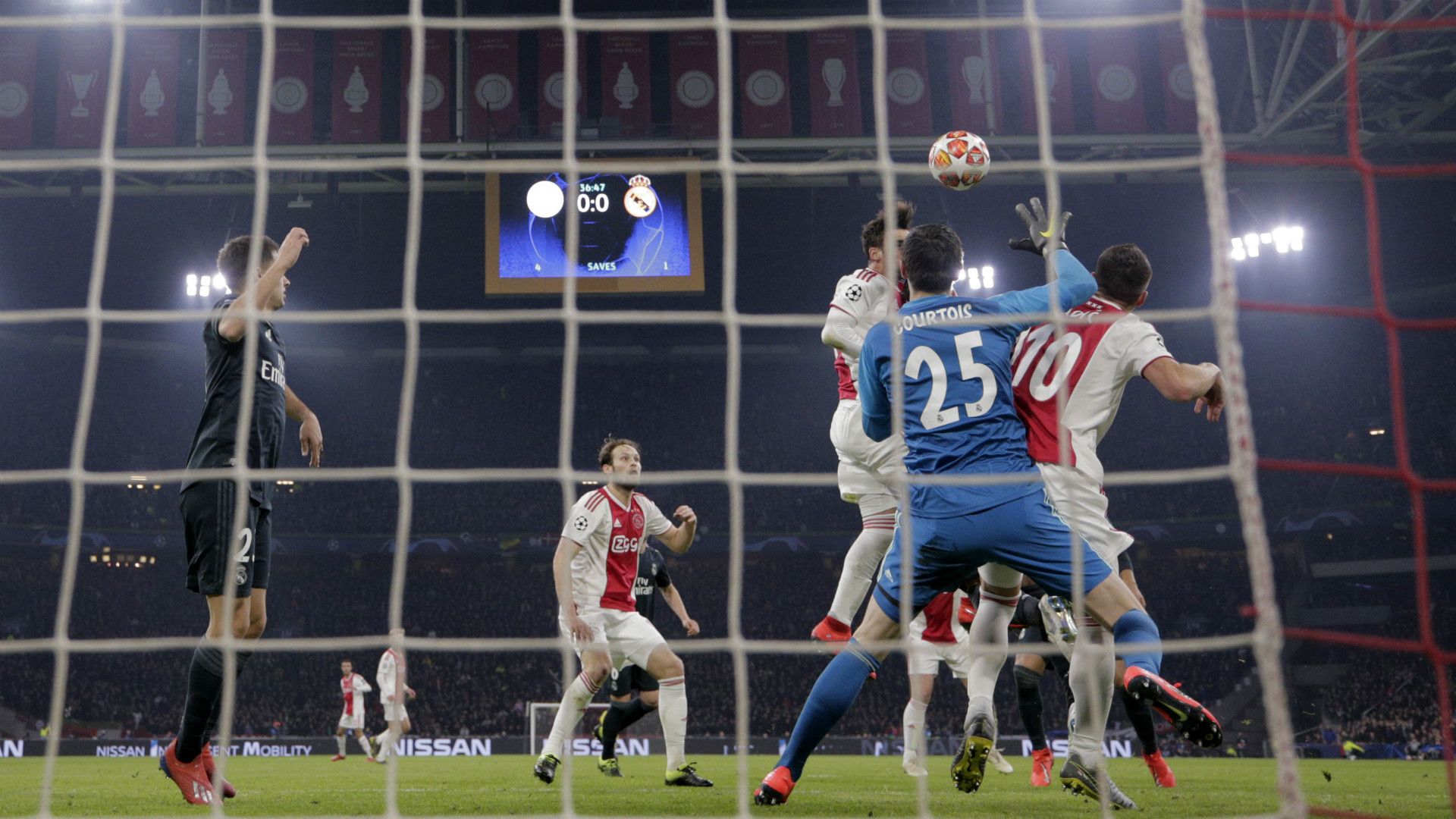 COURTOIS AJAX REAL MADRID CHAMPIONS LEAGUE