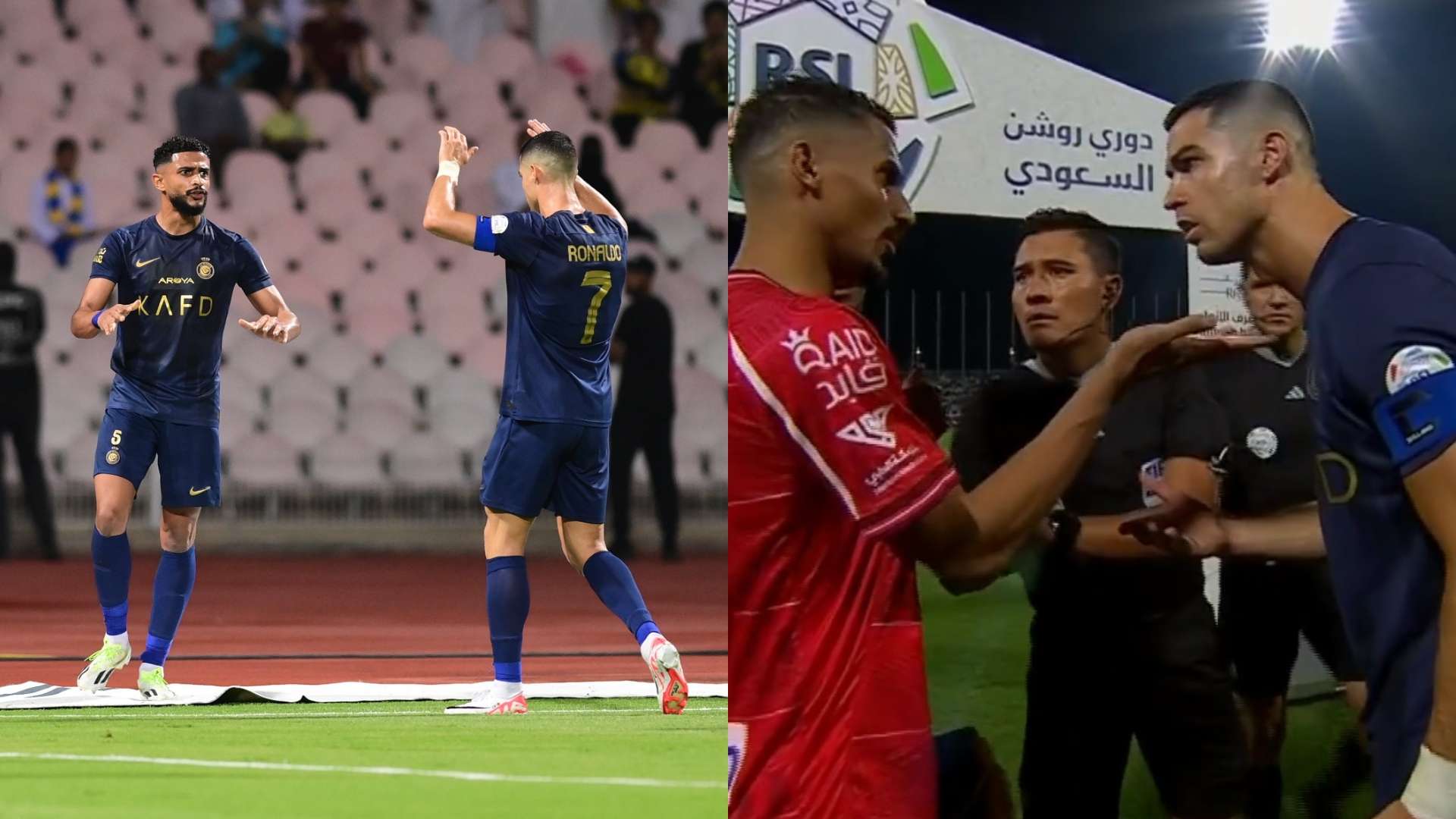 cristiano ronaldo - waleed bakhshawin al nassr al wehda RSL 2023-2024