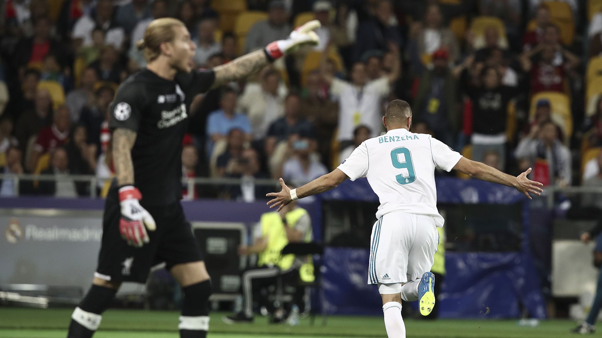 Benzema goal Karius Real Madrid Liverpool Champions League final 26052018