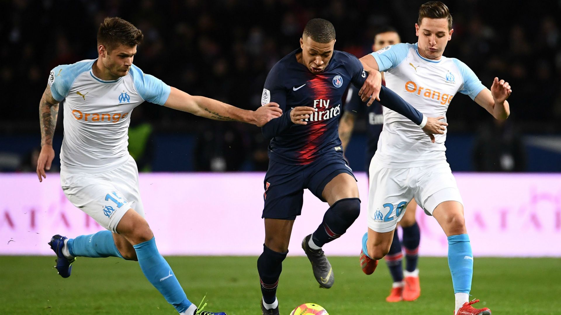 Kylian Mbappe Florian Thauvin PSG Marseille Ligue 1 17032019