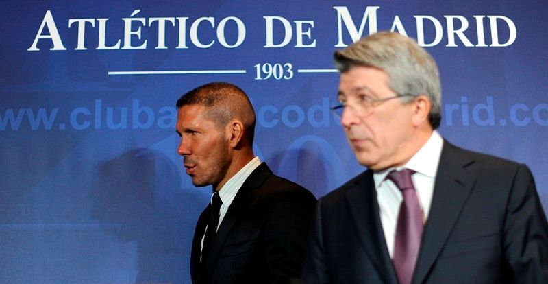 Diego Simeone y Enrique Cerezo - Atlético de Madrid