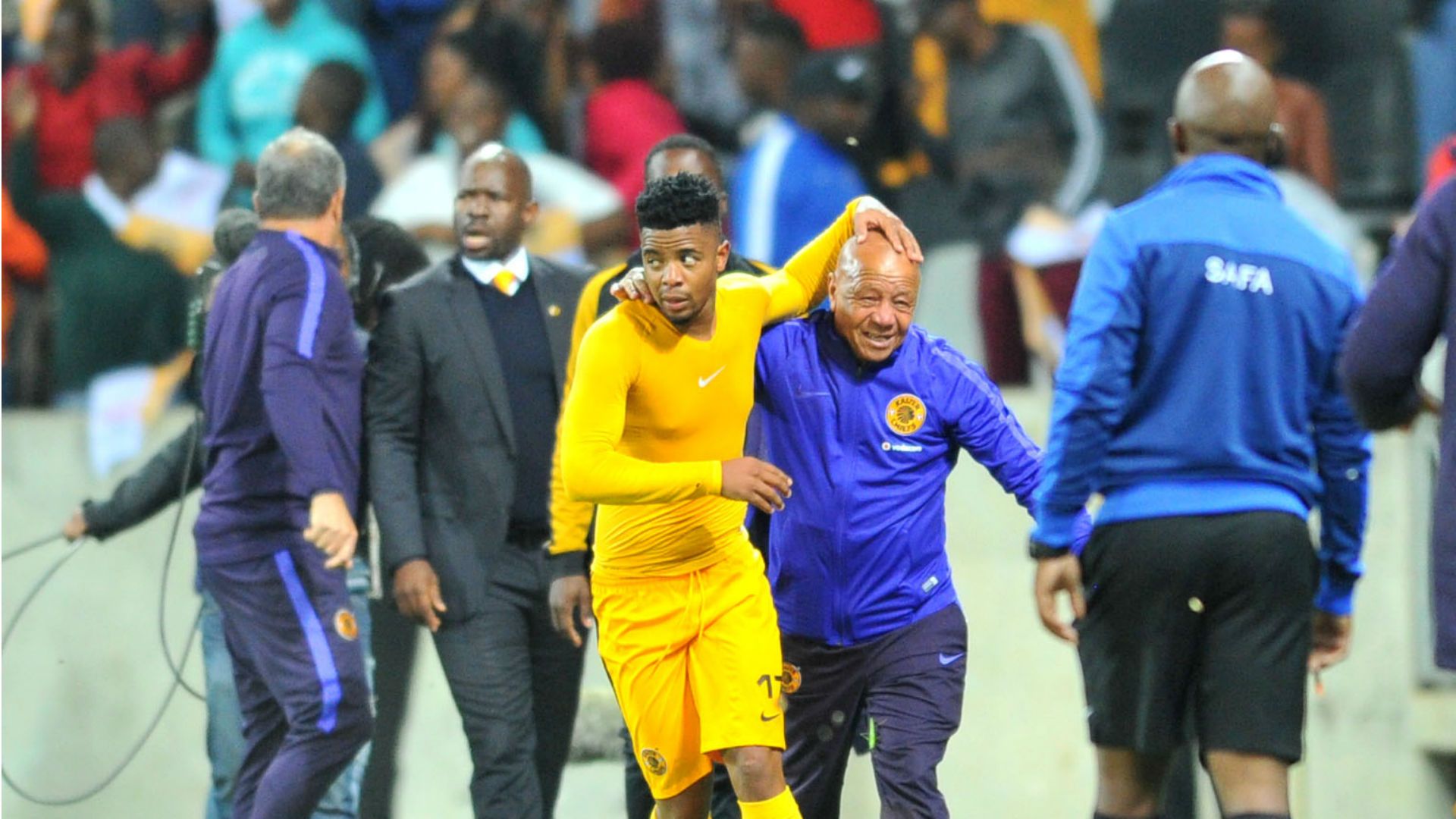 George Lebese and Steve Komphela of Kaizer Chiefs