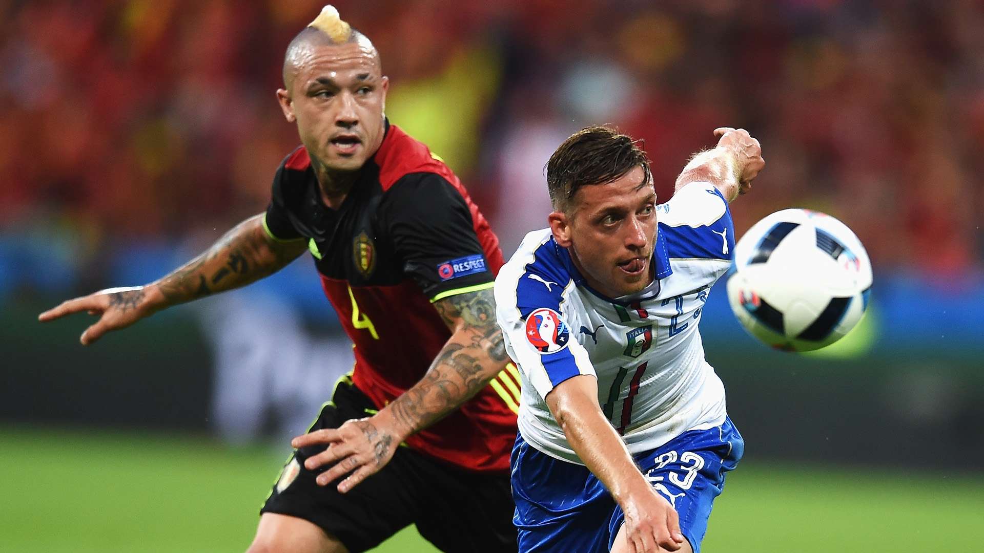 Nainggolan Giaccherini Belgium Italy Euro 2016