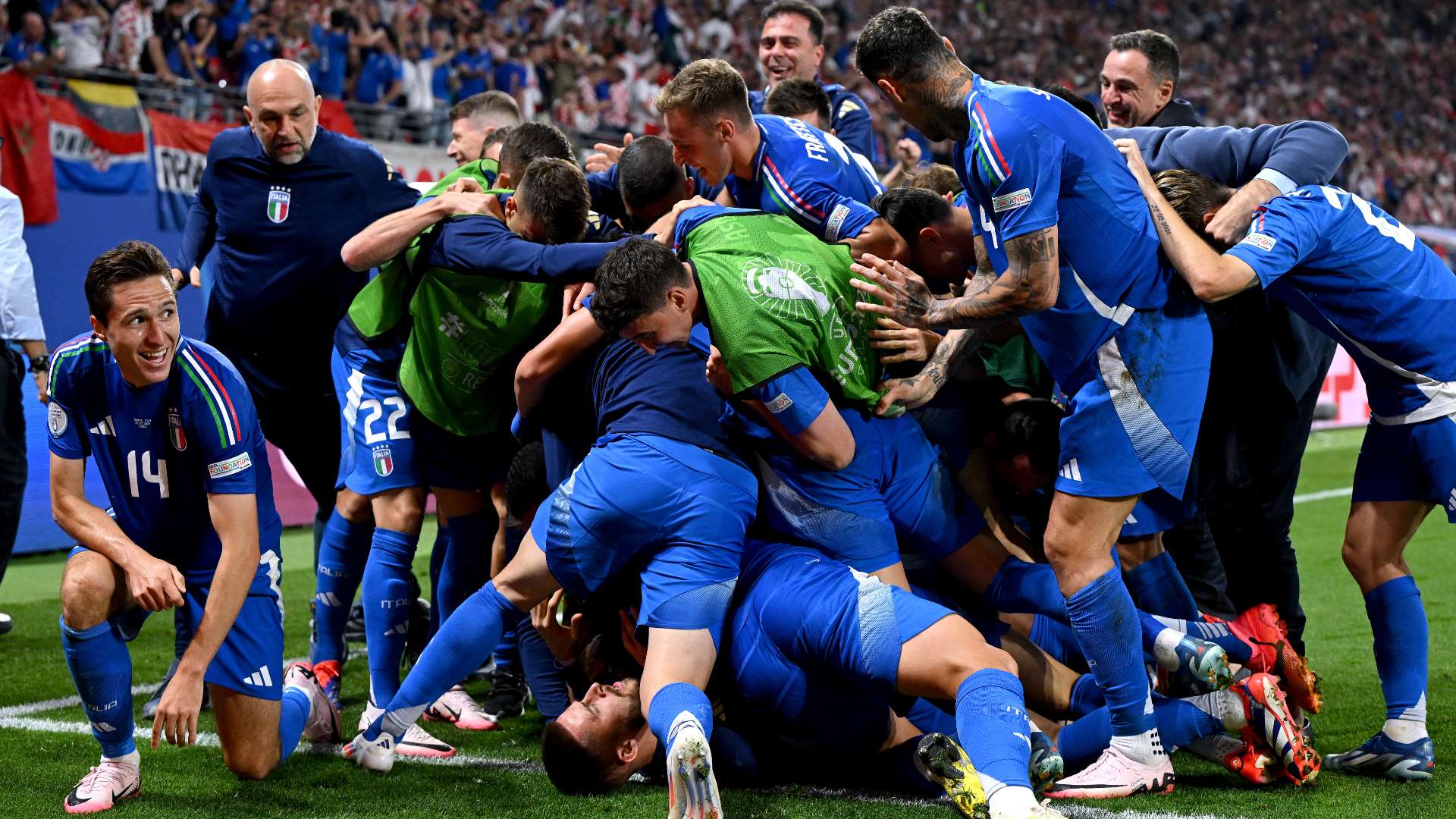 Italia esultanza Croazia