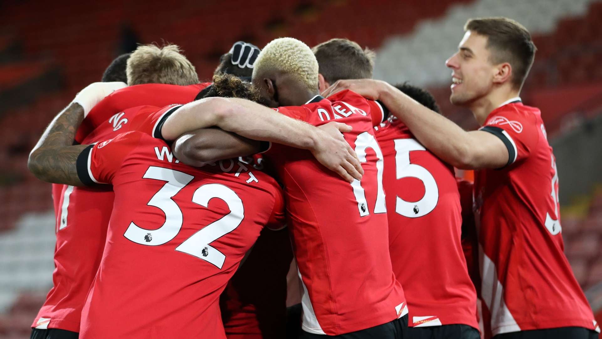 Southampton celebrate Danny Ings goal vs Liverpool, Premier League 2020-21