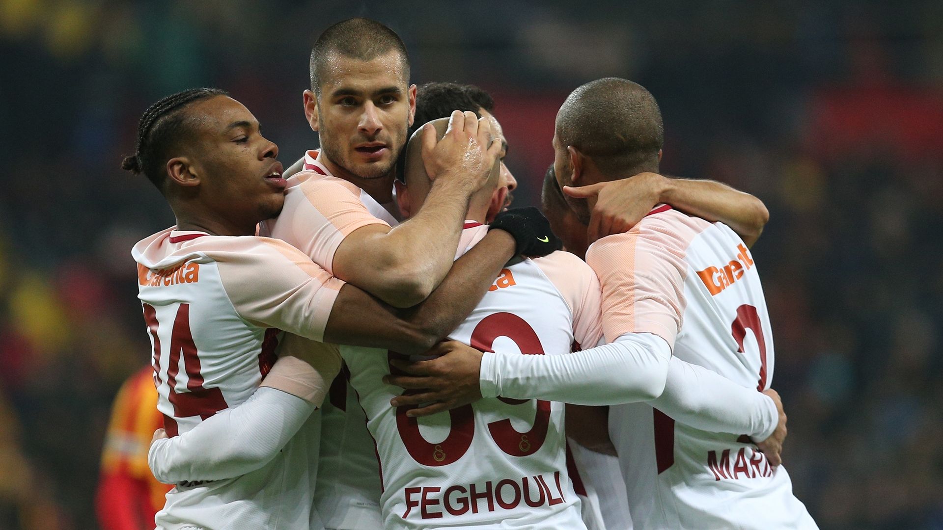 Kayserispor Galatasaray goal celebration Mariano Garry Rodrigues Eren Derdiyok 01222018