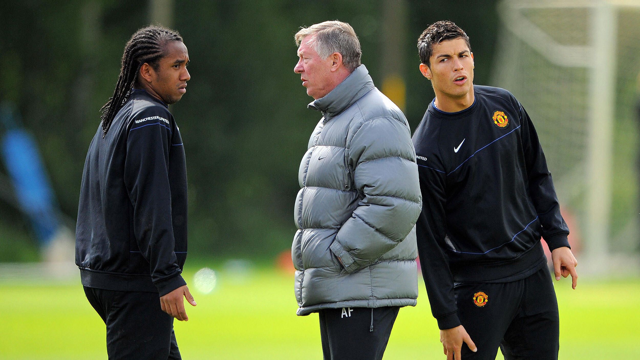Manchester United Training Alex Ferguson Anderson Cristiano Ronaldo
