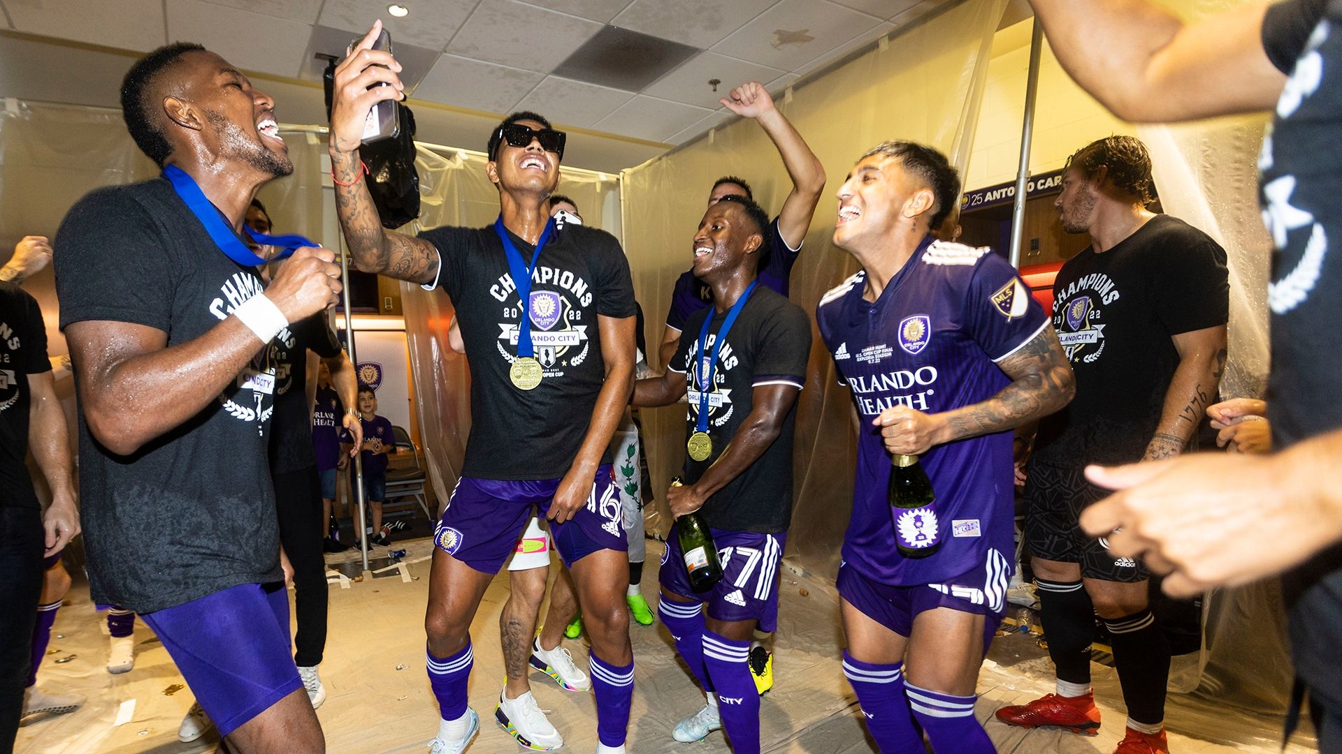 Orlando City SC dressing room celebrations U.S. Open Cup