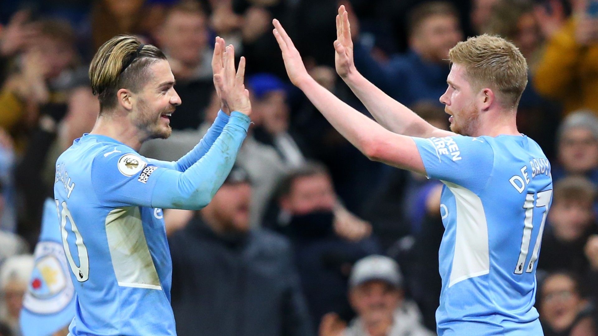 Jack Grealish Kevin De Bruyne Manchester City 2021-22