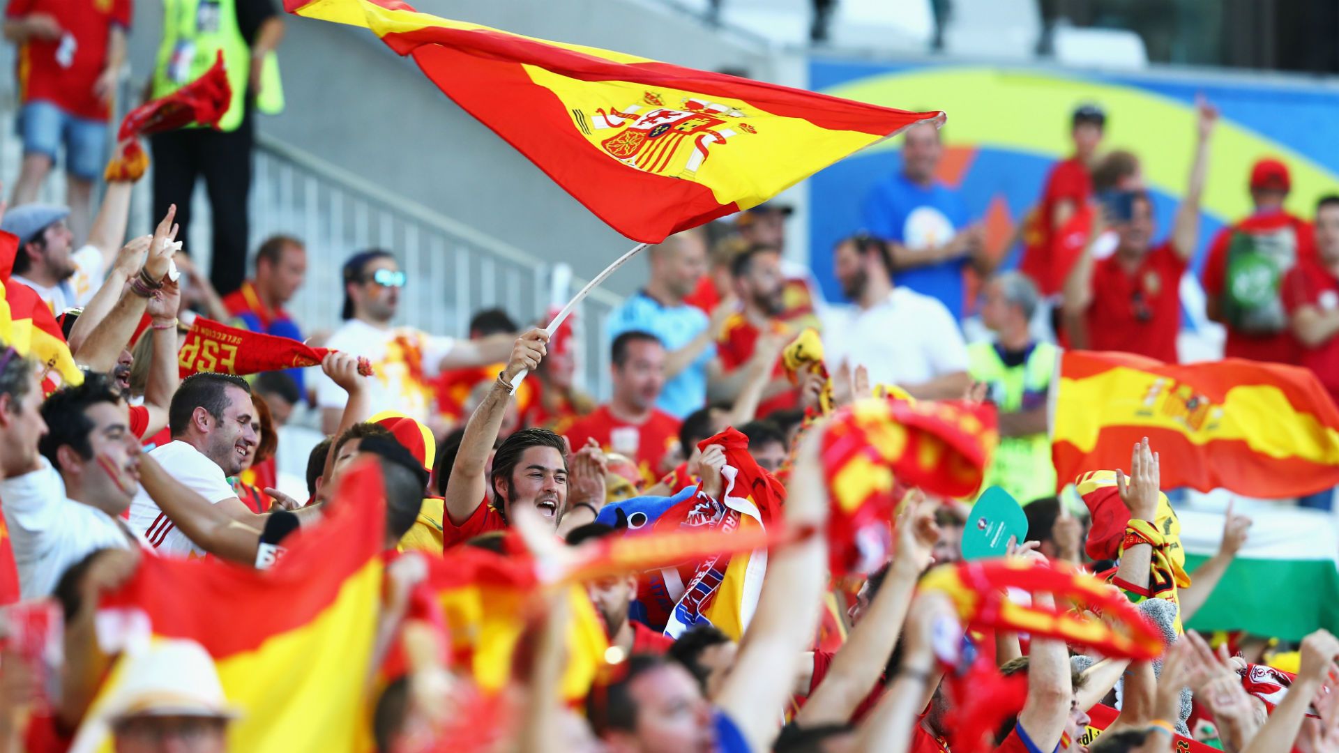 croatia spain - spain fans - euro 2016 - 21062016