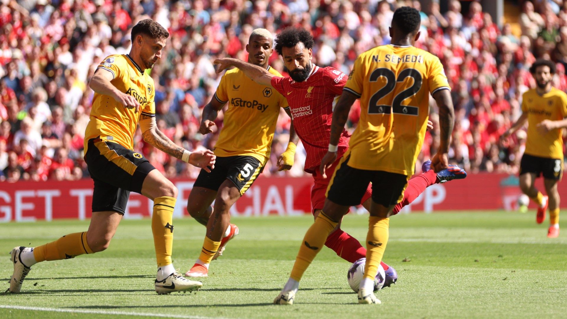 Mohamed Salah Liverpool Wolves 2023-24 Premier League