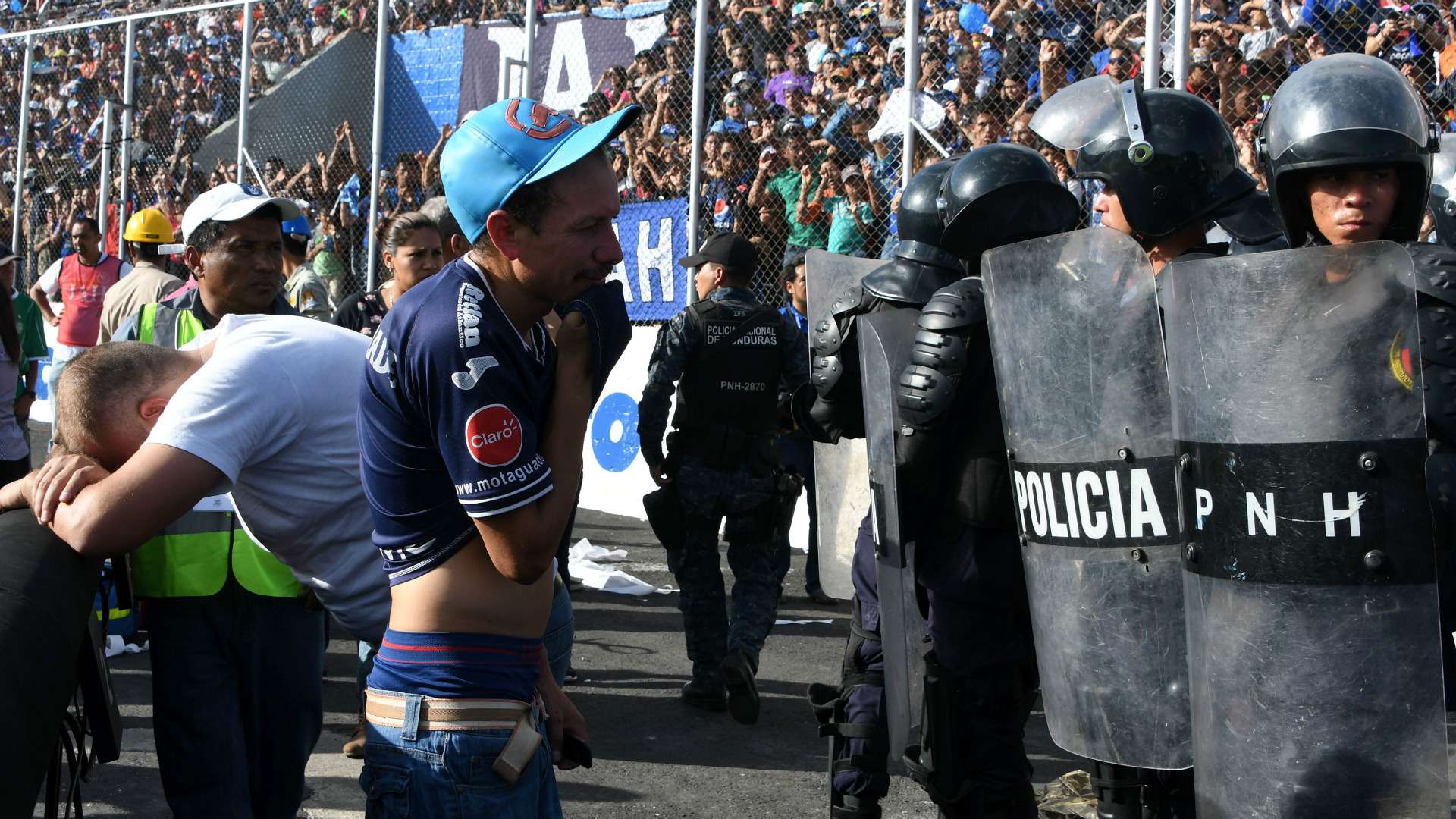 Motagua Progreso Honduras stampede