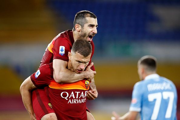 Edin Dzeko & Henrikh Mkhitaryan; AS Roma