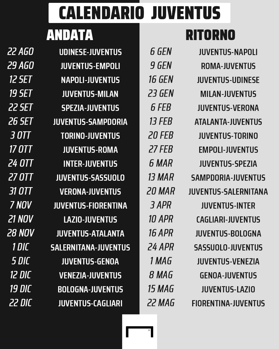 Calendario Juventus
