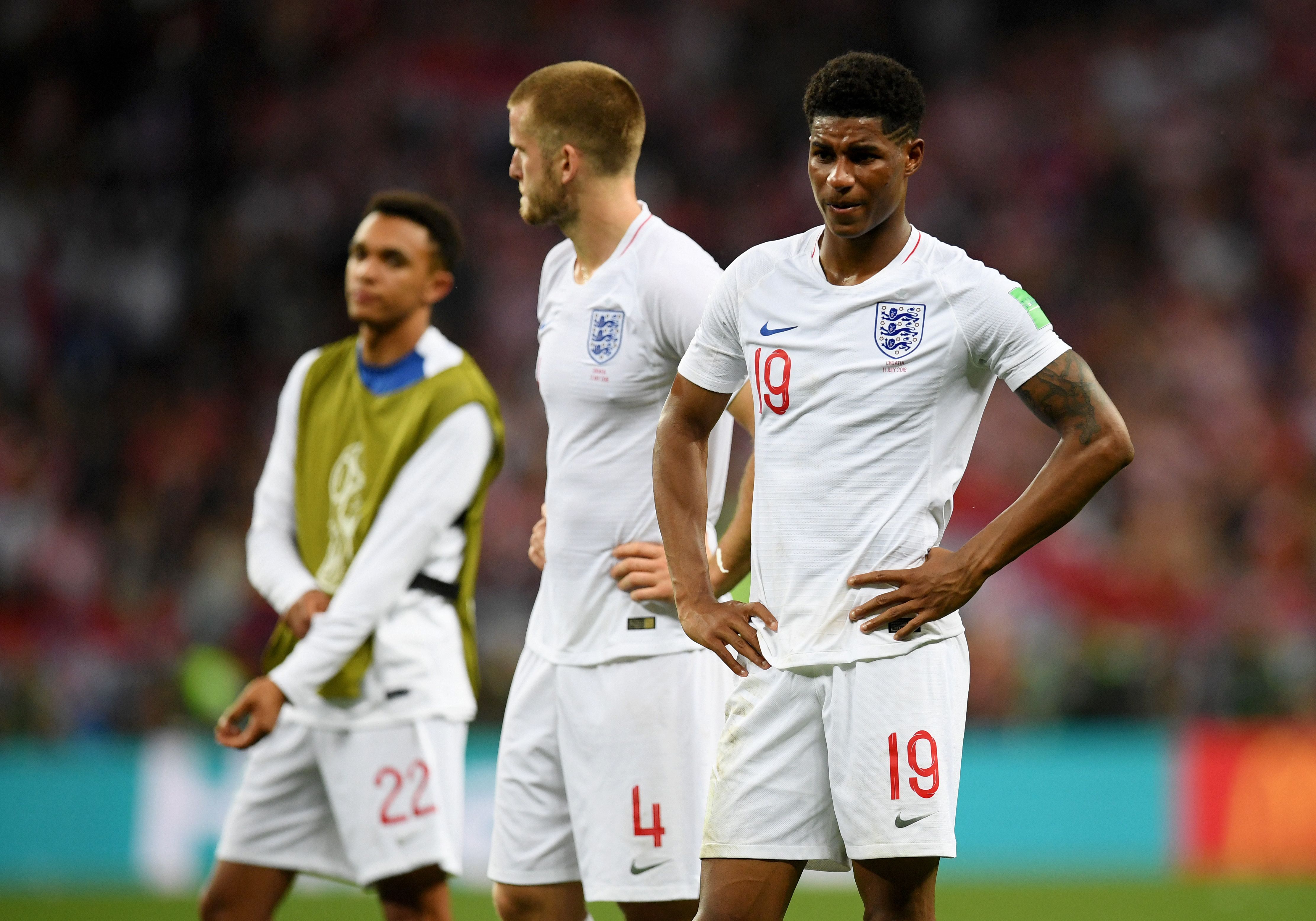 England reaction vs Croatia