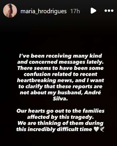 Andre Silva wife messages condolence