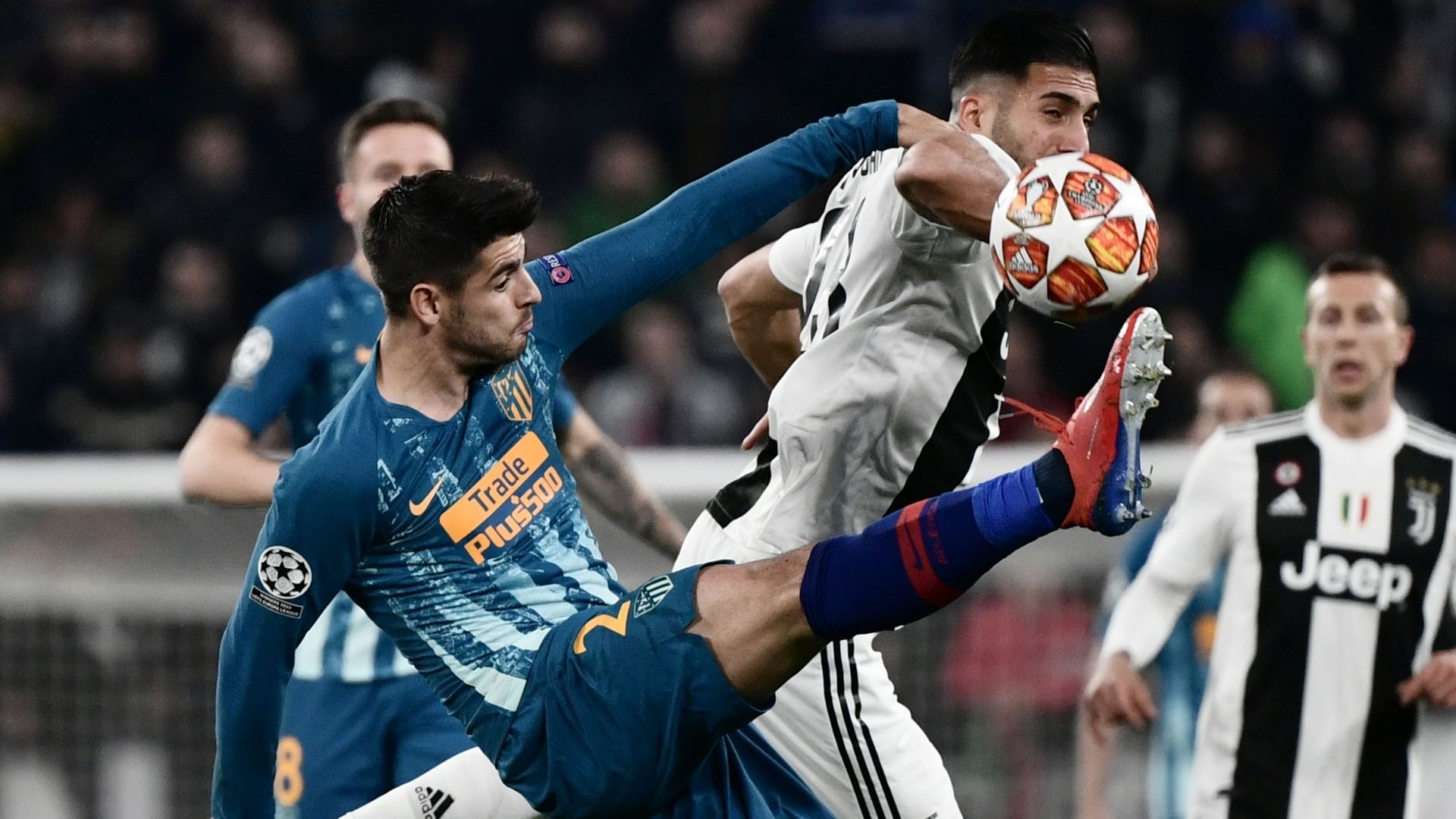 Alvaro Morata, Emre Can, Juventus vs Atletico Madrid 2018-19