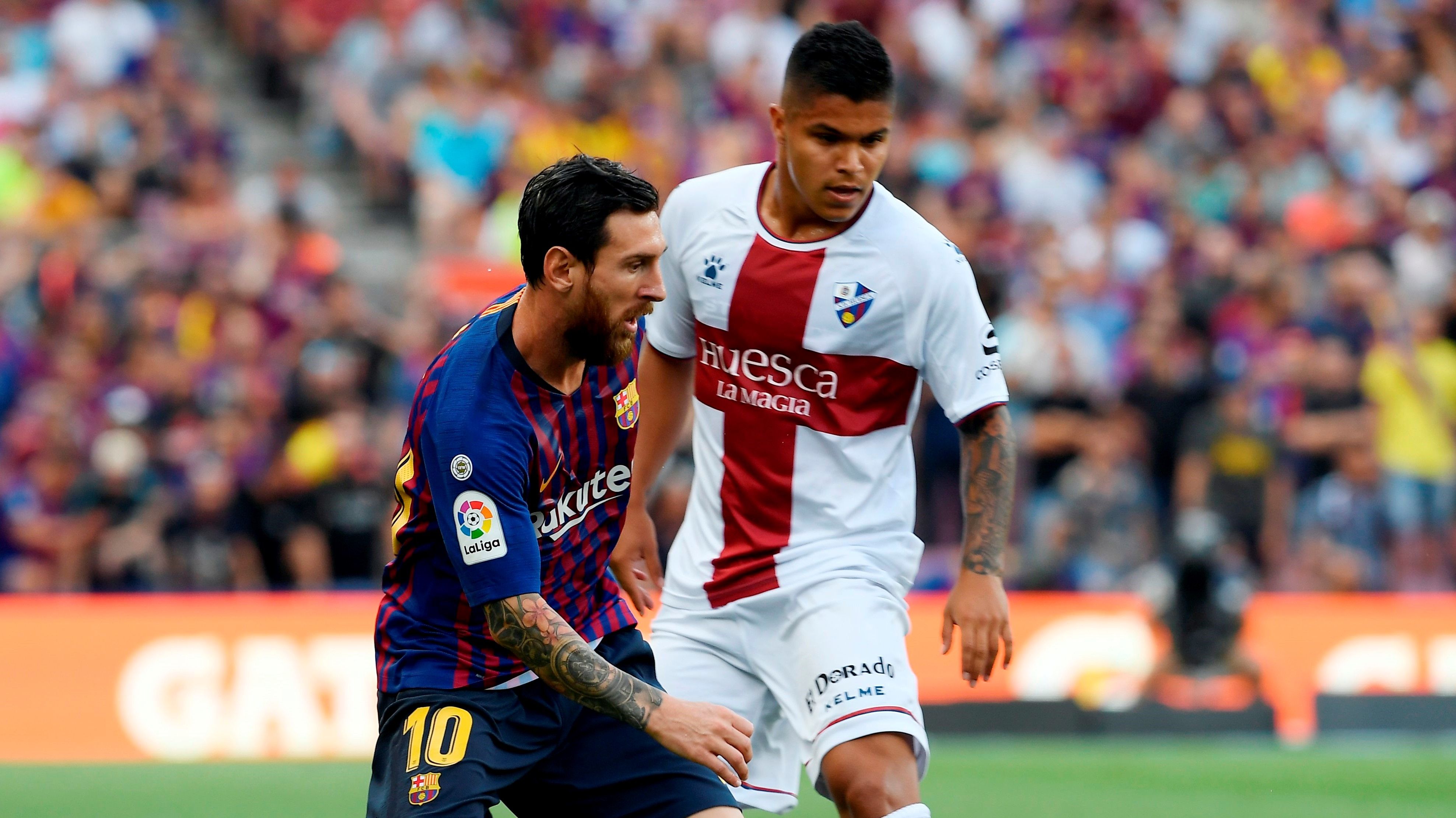 Lionel Messi Damian Musto Barcelona Huesca LaLiga 02092018