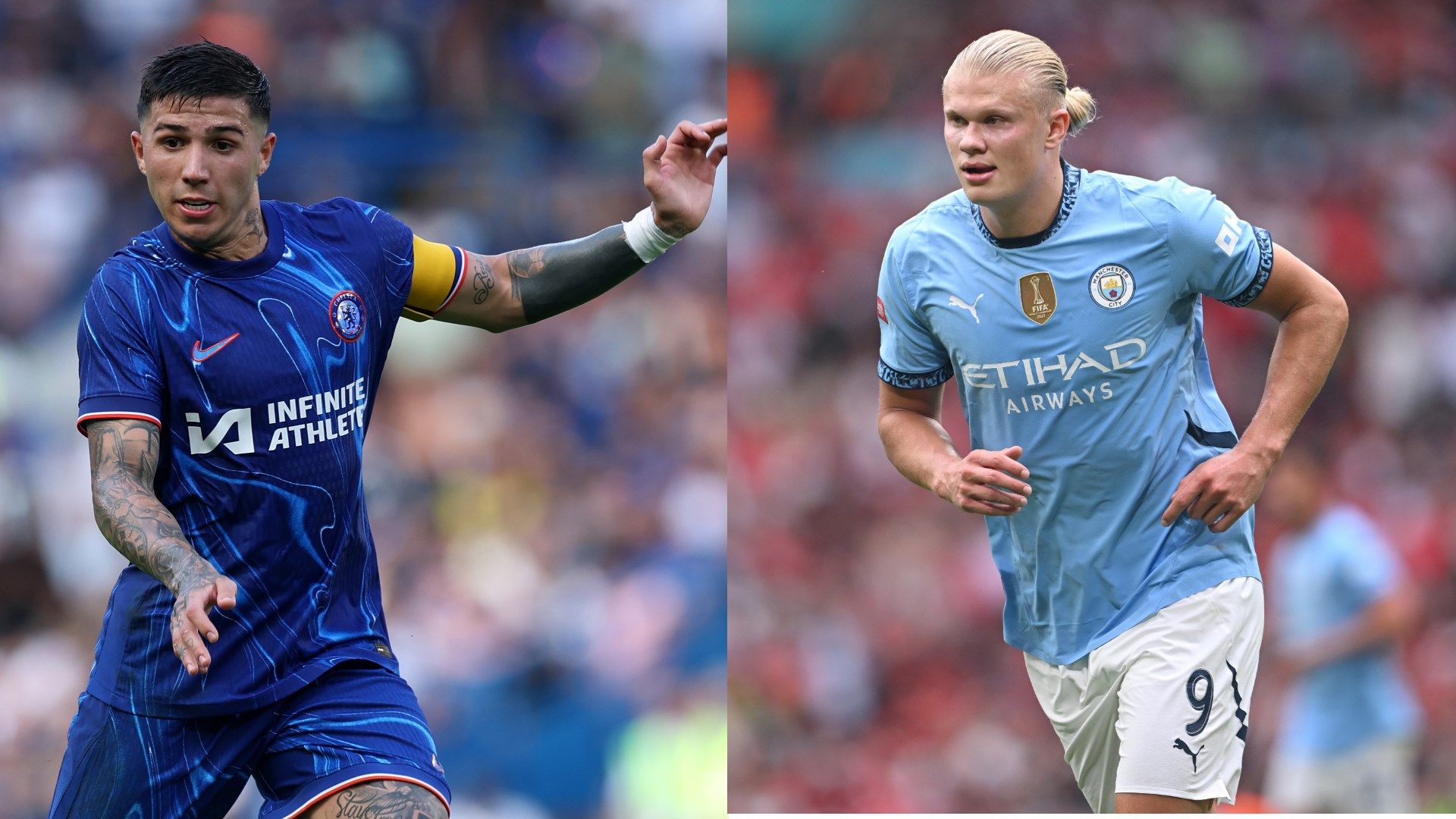 Enzo Fernandez Erling Haaland Chelsea Manchester City 2024-25