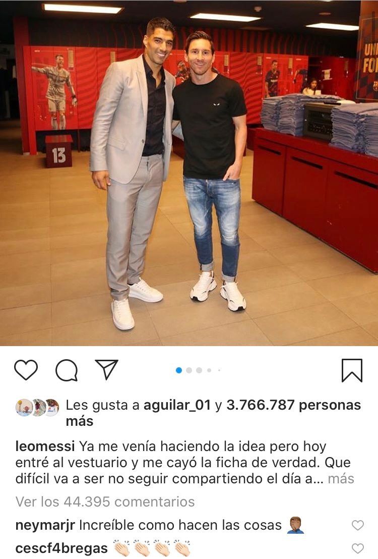 messi luis suarez instagram