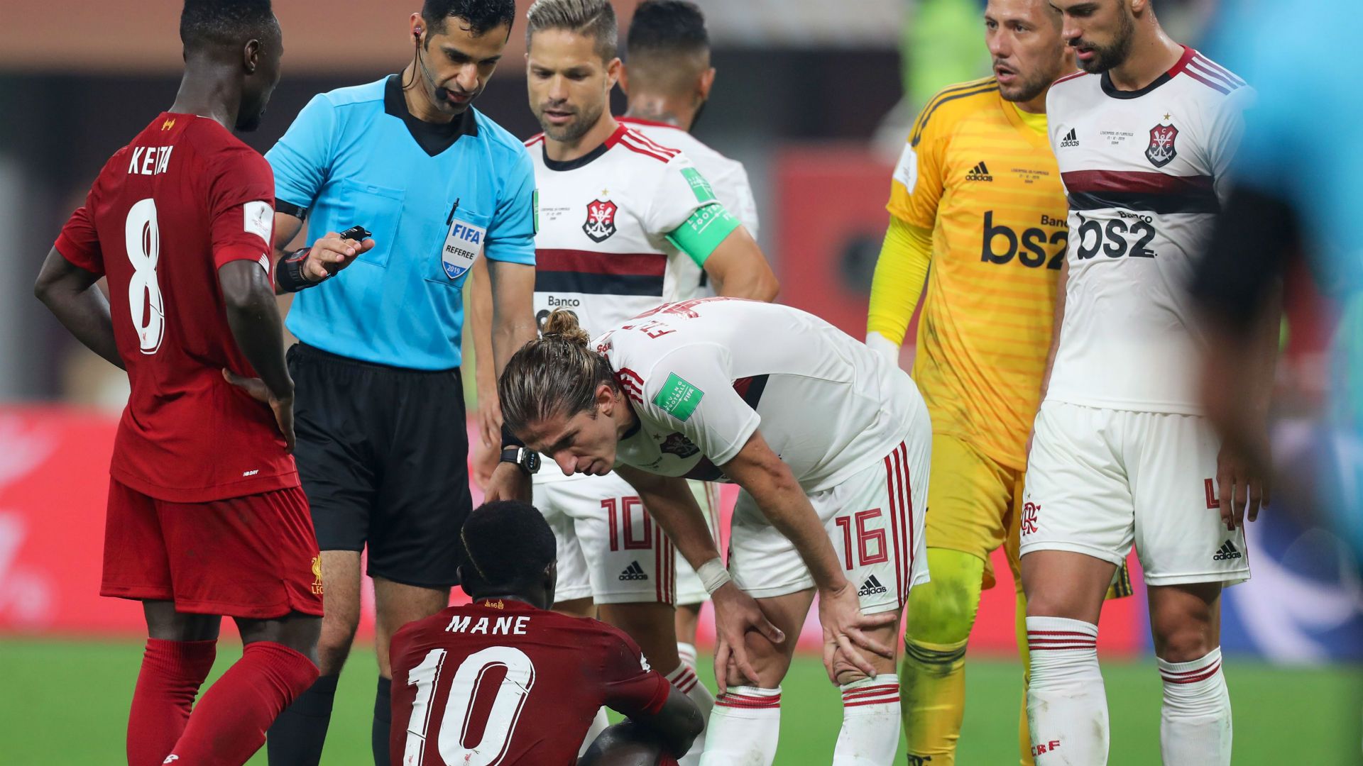 DIEGO ALVES FILIPE LUIS SADIO MANE LIVERPOOL FLAMENGO