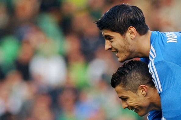 ALVARO MORATA CRISTIANO RONALDO BETIS REAL MADRID LIGA BBVA 01182014