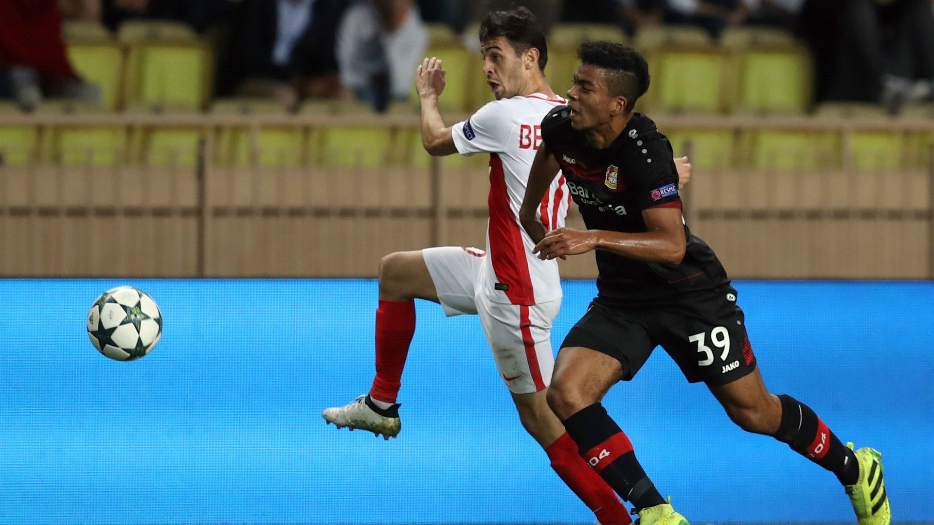 Bernardo Silva Benjamin Henrichs Monaco Bayer Leverkusen Champions League 27092016