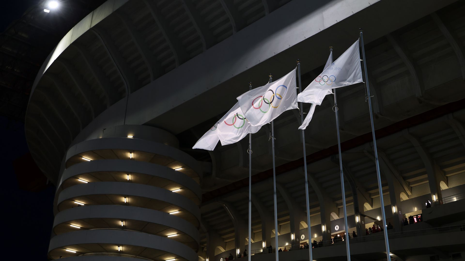 San Siro Olympic flags
