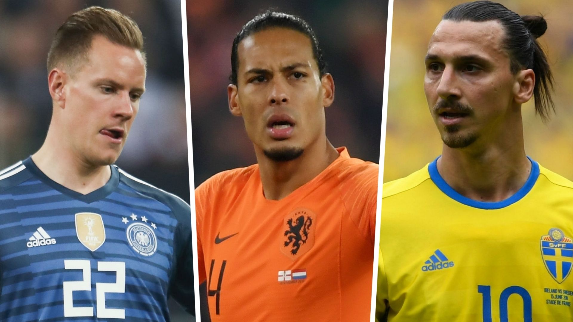 Marc-André Ter Stegen, Virgil van Dijk e Zlatan Ibrahimovic