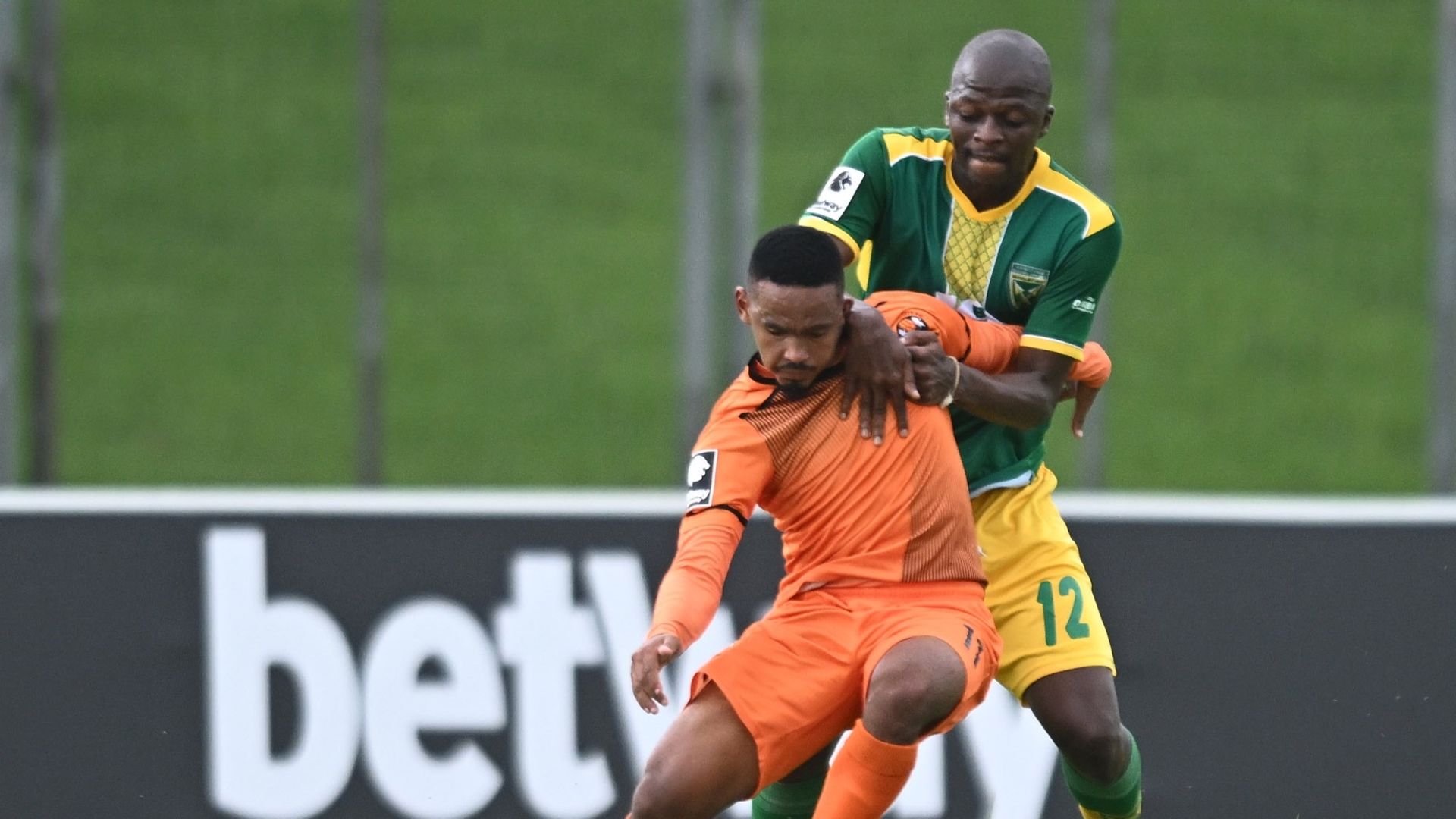 Oswin Appollis, Polokwane City & Velemseni Ndwandwe, Golden Arrows, December 2024.