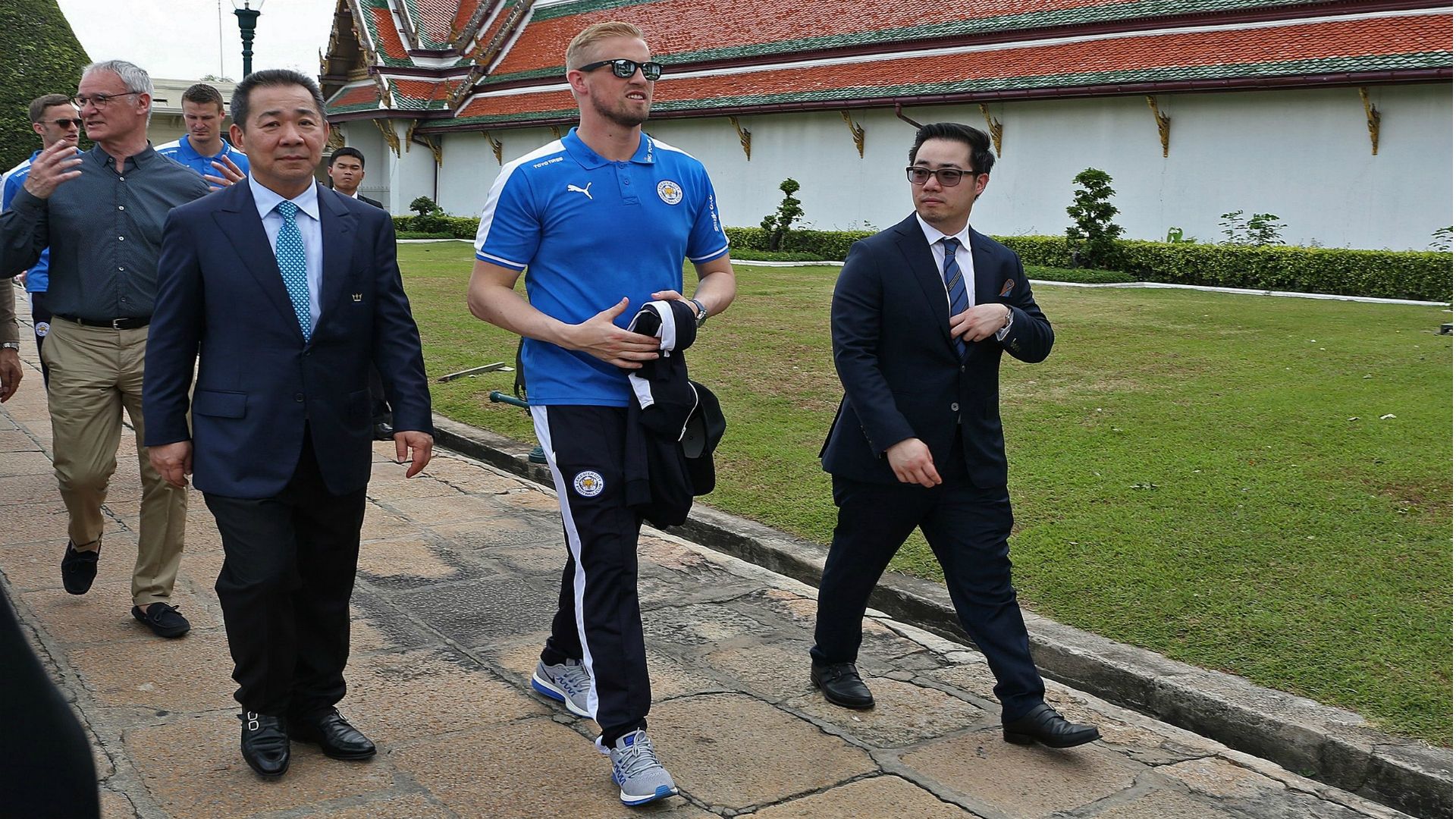 Kasper Schmeichel Vichai Srivaddhanaprabha