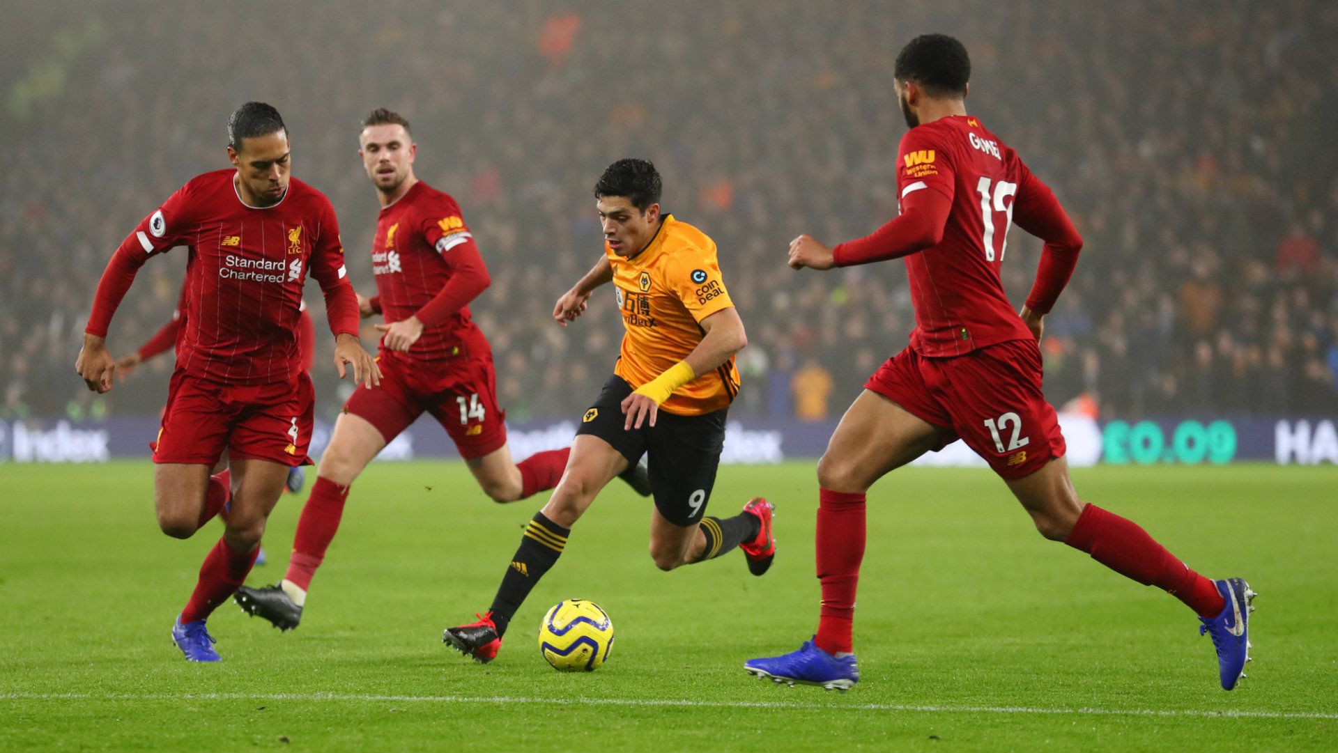 Raúl Jiménez Virgil Van Dijk Jordan Henderson Joe Gomez Wolves Liverpool 240120