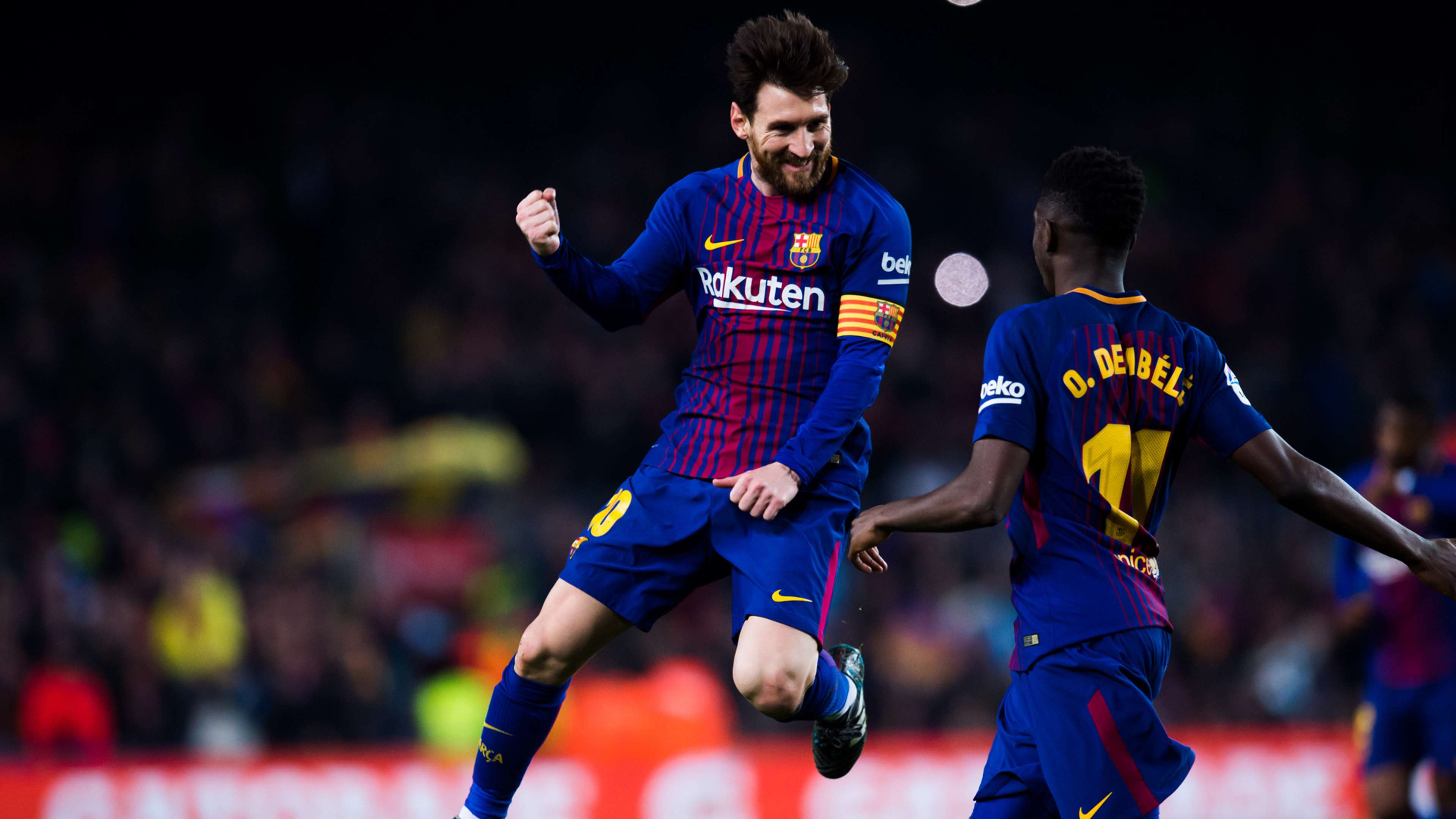 FC Barcelona Lionel Messi Ousmane Dembele 24022018