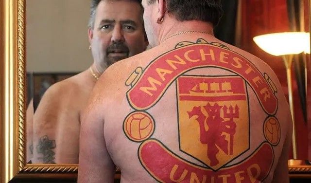 Premier League fan tattoo MUN