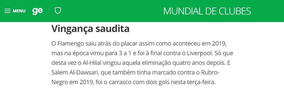 ge.globo hilal flamengo 2022 world cup